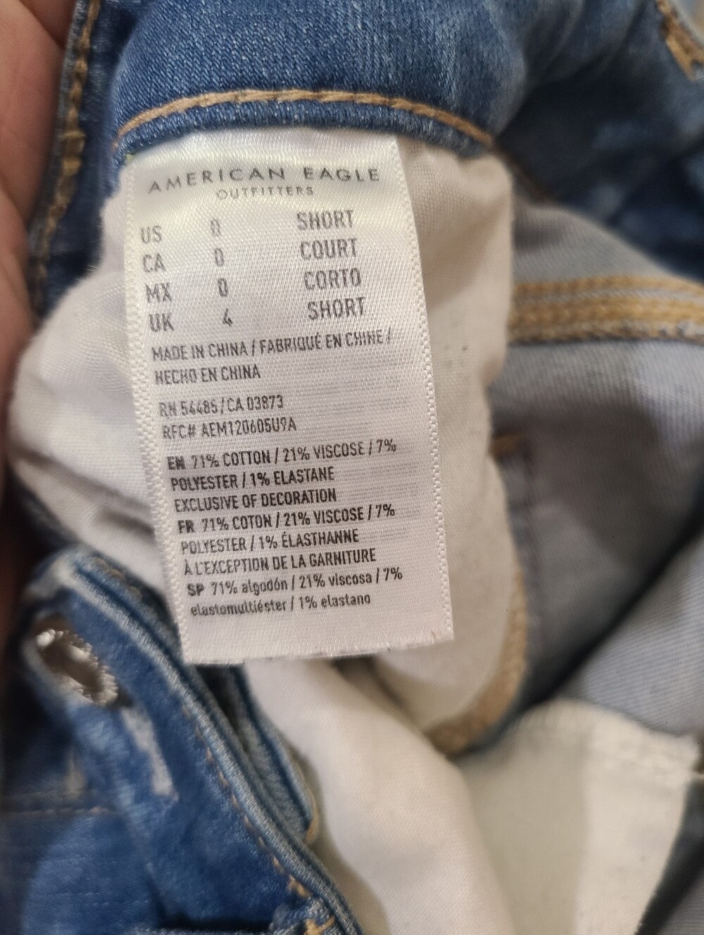 American Eagle Light Wash Super High Rise Jeggings Skinny Jeans - Picture 5 of 6